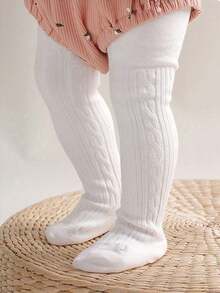 2条装儿童紧身裤，黑白人字纹打底裤，修身裤，舞蹈裤 - 黑與白 - 查看 4