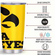 1pc 20 Oz Stainless Cup, Eclipsing The Midwestern Sunshine Trifect, Easy One Handed Operation For Busy Lifestyles, Kitchenware, Sipping Smoothies After A Workout, Ideal For Family& Friends, Coffee Cup