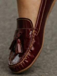 Women Loafers Shoes - 紅色的 - 查看 3