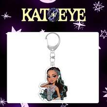 Katseye Keychain, Kpop Fans Merch Goods, Cartoon Cute Keychain, 2D Acrylic Flat Keychain, Bag Pendant Keychain, Collection Gift, Valentine's Day Gift, Birthday Gift