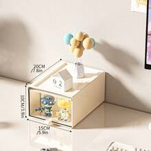 1pc盲盒展示盒家用抽屉式防尘展示盒透明收纳盒 - 彩色 - 查看 11