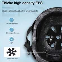 成人及儿童骑行头盔、滑板骑行头盔、平衡车头盔、轮滑头盔、漂移头盔、男女电动自行车头盔 - 黑色 - 查看 3