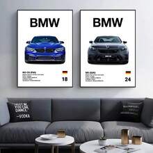 1 tấm áp phích xe hơi Đức BMW không khung kiểu dáng thẩm mỹ Bộ siêu xe sang trọng M8 M4 R8 RS6 Tranh vải bố treo tường trang trí nhà để xe Quà tặng - Nhiều màu - Xem 4
