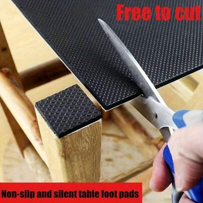 1/2/5 piezas Almohadillas antideslizantes y a prueba de sonido para patas de muebles - Protectores de piso autoadhesivos resistentes al desgaste, tamaño personalizable, material de PVC duradero, reducen el ruido y protegen los pisos, diseño de agarre texturizado, anti-arañazos, estructura resistente, esencial para la decoración del hogar