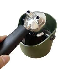 Non-Slip Black/Green ABS Coffee Tamper With Removable Tamping Rod - Coffee Ground Dust Box, Essential Household Coffee Tool For A Clean Workspace | Stylish Design | Easy To Clean Container, Perfect Choice For Coffee Bar - Multicolor - View 9