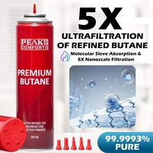 Red Butane Refill Canister Culinary 300ML - Refillable Ultra Refined For Kitchen - Đỏ - Xem 7