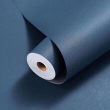 1 Roll Home Decor Stick Wallpaper Roll, Waterproof Vinyl Contact Paper For Living Room Wall Sticker Cabinets Kitchen Decor - Blue - View 16