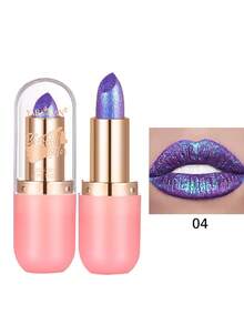 1pc 3-In-1 Color Changing Pearlescent Multifunctional Makeup Stick - Lipstick, Blush, Highlighter, Infused With Iridescent Rainbow Pearl And Mermaid-Like Radiant Glow, Essential For Parties And Dates - Nhiều màu - Xem 8