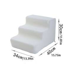 3-Tier Pet Climbing Ladder, Includes Sofa Step, Bedside Step, Cat Climbing Ladder, Dog Climbing Ladder, Foldable Anti-Slip, Serves Training And Play, Detachable Steps For Easy Cleaning