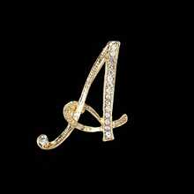 1pc A-H Letter Brooch, European-Style Rhinestone Pin, Alloy Material With Sparkling Gems, Ideal For Pairing With Suits, Shirts, Jackets, Dresses, Showcasing Elegance And Style Jewelry Costume Accessories Bag Charms Office Accessories Christmas Gift