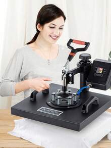 5 In 1 Heat Press, 15" X 15" Clamshell Digital Sublimation For DIY Mug Cap Plate - 查看 1