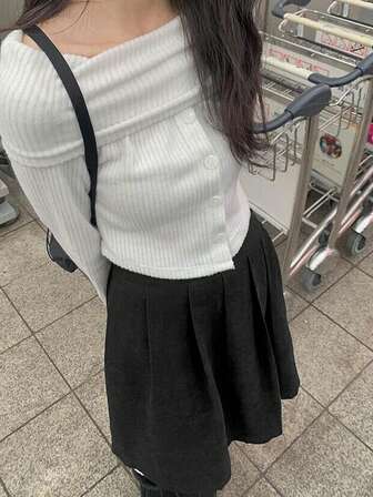 2025春夏休闲百搭侧拉链女裙