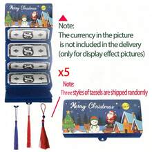 5pcs/Set Christmas Money Envelopes/Red Packets And Gift Card Holders - 10 Slots/Pack Christmas Santa Claus Holiday Design With Snowflakes, Trees And "Merry Christmas" Text - Red, Green, Blue Paper Gift Supplies For Cash, Cards - Ideal For Christmas, Birthday, Thanksgiving, Christmas Gift Bags, Holiday Decor, Party Favors, Used For Christmas, Thanksgiving, Birthday, Surprise Party Envelopes, Event Storage, Party Supplies