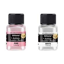 可食用闪光粉亮片珠光粉食品装饰撒粉，适用于饮料、葡萄酒、蛋糕、糖果、甜点、烘焙店、餐厅、素食 - 彩色 - 查看 24