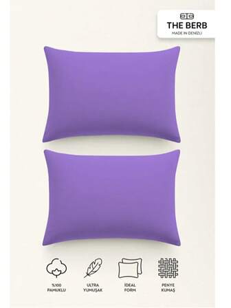 2-Pack Jersey Pillowcase Set | 100% Cotton | 50x70 Cm | Soft, Breathable & Durable | Zipper Closure | Premium Quality Bedding | Made In Turkey