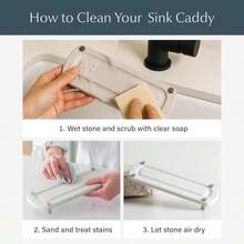 Dorai Home Sink Caddy – Water-Absorbing Stone Tray For Sink, Stainless Steel Feet, Fast-Drying, Sandstone - ColorB - 查看 7