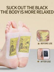 100pcs Natural Ginger Vinegar Foot Pads, Skin-Friendly Breathable Material, Suitable For Home And Travel, Ideal For Skincare Enthusiasts - Specification - View 4