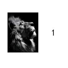 3 Stücke Löwen Leinwandgemälde - Lebendige Wandkunst Poster für Wohnzimmer und Schlafzimmer Dekoration - Hochwertige Leinwanddrucke für Heimdekoration mit optionalem Rahmen - Schwarz und Weiss - Übersicht 4