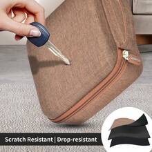 ALKOO Quay 偏光时尚眼镜男女通用旅行时尚眼镜盒，时尚眼镜收纳盒（仅含盒子） - 咖啡棕 - 查看 6