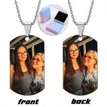 Customized Memorial Badge, Personalized Metal Keychain, Engraved Photo Necklace, Fashionable Pendant, Exquisite Customized Gift, Holiday Commemorative Items,Festive Calendar - Multicolor - View 33