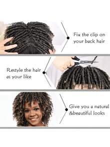 Men's Short Synthetic Fiber Braided Wig, Afro Bobcut, Black-Brown Crochet Braided Wig, Multi-Layer Breathable Faux Dreadlock Wig, For Everyday Wear - Multicolor - View 6