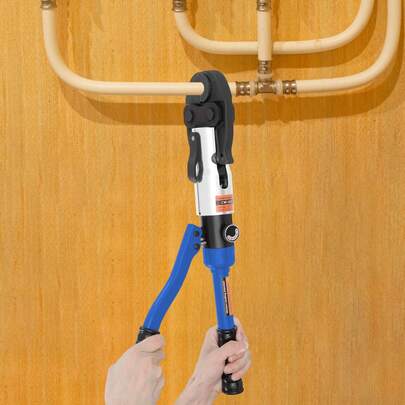 Hydraulische Crimpzange, hydraulisches Presswerkzeug mit um 360° drehbarem Kopf