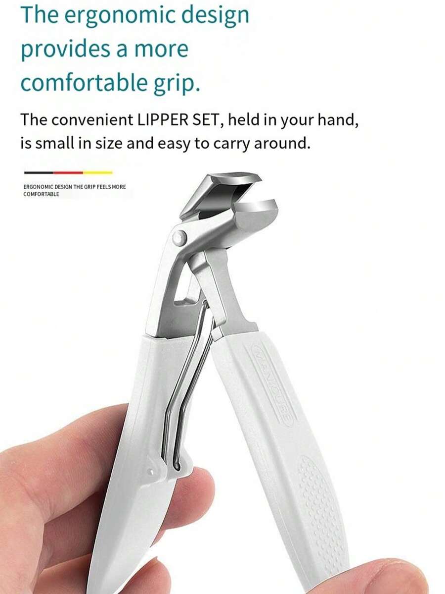 New Curved Tip Pliers, Ingrown Toenail Clippers, Stainless Steel Double-Edged Nail Trimmer, Suitable For Thick Nails, Middle-Aged And Elderly, Home And Pedicure Salon