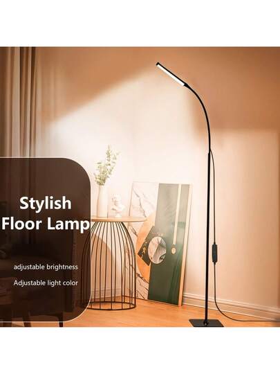 1pc LED Adjustable Bracket Vloer Lamp, Gooseneck Tafel Lamp Living Room, Portable Detachable USB Dimmable Reading Eye Ambient Study Bedroom view 9