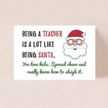1PC, Teacher Christmas Card, Christmas Card For Teacher, Funny Holiday Teacher Appreciate Card, Best Teacher Xmas Gift - one-size - View 3