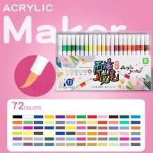 New 72 Color Large Capacity With Ink 30% Water-Based Acrylic Marker With Soft Tip, Suitable For Beginners To Draw, Easy And Fast Color. Birthday Presents For Friends, School Drawings, Back To School