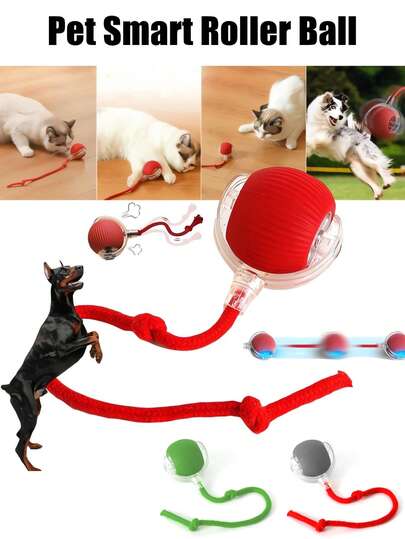 New Pet Supplies, Intelligent Rolling Ball Cat Toys, Self Entertaining And Funny Cat Toys, Pet Bite Resistant Toys, USB Charging,Dog Toy Balls