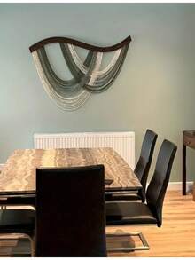 1 Stück gewebte Faser Wandbehang - Boho & minimalistisch Wohndekoration, gestreiftes Muster, horizontale Aufhängung, ohne Strom, geeignet für Schlafzimmer und Wohnzimmer, Innenbereich, Schlafzimmer Wanddekoration | Minimalistische Dekoration | Gewebte Textur, Gewebter Wandbehang, Grüner gewebter Wandbehang, Gewebte Wandkunst, Gewebter Wandteppich/Dekoration, Wandbehang Teppich/Dekoration, Groß/Extragroß Wandteppich - Verschiedenfarbig - Übersicht 8