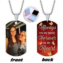 Customized Memorial Badge, Personalized Metal Keychain, Engraved Photo Necklace, Fashionable Pendant, Exquisite Customized Gift, Holiday Commemorative Items,Festive Calendar - Multicolor - View 35