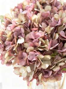 MEHELANY 6/3/1件裝人造繡球花花束，仿真植物室內裝飾，秋季裝飾，中心裝飾品，生日派對，婚禮花藝布置，家居裝飾，餐廳，臥室，窗台，花瓶，情人節禮物，新年，戶外花園，開學季 - 中紫紅色 - 查看 5