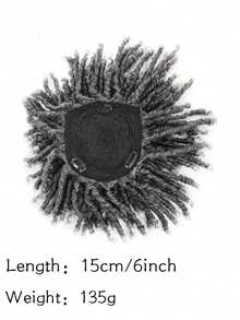 Men's Short Synthetic Fiber Braided Wig, Afro Bobcut, Black-Brown Crochet Braided Wig, Multi-Layer Breathable Faux Dreadlock Wig, For Everyday Wear - Multicolor - View 8