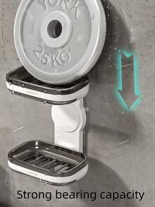 1 pièce Porte-savon blanc à couche simple / 1 pièce Porte-savon blanc à double couche : Porte-savon mural pour salle de bain à domicile (sans perçage). Il s'agit d'un porte-savon mural sans perçage (disponible en options à couche simple et à double couche) convenant pour les salles de bain à domicile.