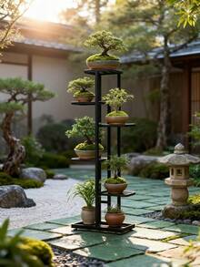 6/5/4 Tier Plant Stand - Home Garden Decor & Plant Storage Rack - Creative Pot Organizer Stunning Design, Perfect For Indoor/Outdoor Decor Space-Saving Indoor/Outdoor Plant Stand - Sáu lớp màu trắng - Xem 10