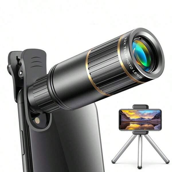 22X High Definition Telescope Kit, Outdoor Monocular Telescope With Smartphone Camera Lens - 500mm Focal Length, 22mm Objective Lens Diameter, Entry-Level