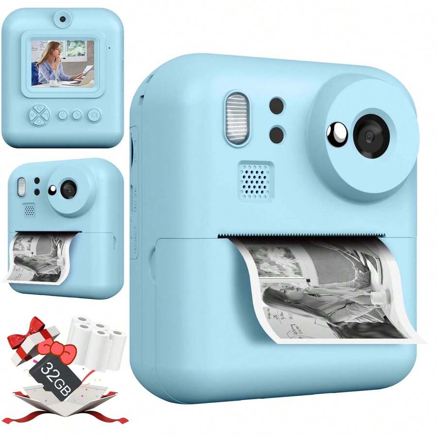 [Instant Print Camera]Social Gift: All-In-One Instant Camera & Portable Photo Printer For Adults - Capture & Print 1080P HD Photos/Videos In Seconds With Fun Filters, Perfect For Travel, Christmas, Birthdays - Ready-To-Gift For Him, Her, Couples & Friends (1300mAh Rechargeable) - ZSK-multicolor - View 1