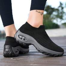 Zapatillas de tenis casuales transpirables para mujer - Negro - Ver 8