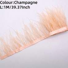 1M 8-10cm White Black Peacock Blue Ostrich Feather Trim - 3 Colors Artificial Feathers For DIY Crafts, Costumes, Wedding & Party Decorations