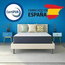 Matelas 105x190 Visco Cool |   Hauteur 28CM |   Fabriqué en Espagne |   Housse amovible et lavable |   Fermeté moyenne |   Haute densité |   Respirant et anatomique |   Traitement Sanitized CertiPUR |   lit 105x190 BPHD - 150 x 190 cm - Voir 8