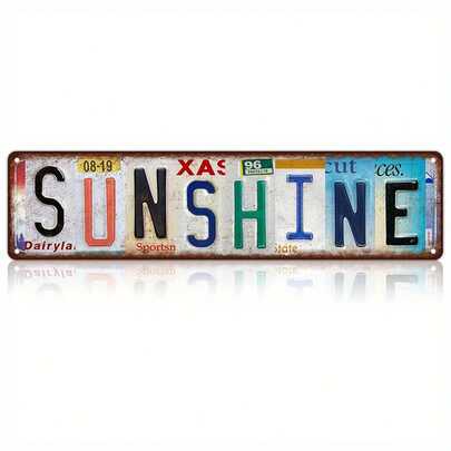 Vintage Sunlight Wall Decoration Street Sign Home Bar Coffee Metal Tin Sign 4x 16inch