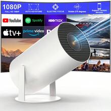 GAWFOLK HY300PRO Android 11 Projector, 260 Lumens Brightness, WiFi 6, Bluetooth 5.0, Allwinner H713 Chip, 1280*720P 4K 3D Support, Portable Outdoor Use, Suitable For Living Rooms, Bedrooms, Camping, And More. Supports Wireless Screen Mirroring And Android System. HD 1080P, Perfect For Watching TV Shows In The Bedroom Or Camping. Includes A Free Remote Control. Includes A Projector Screen.