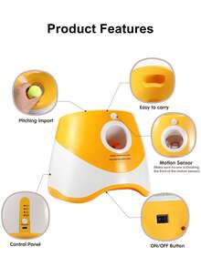 New Pet USB Rechargeable Long Lasting Smart Multi-Distance Ball Launcher, Outdoor Elastic Tennis Ball Throwing Device, Automatic Fetch Toy For Dogs