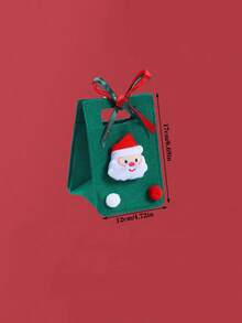 حقيبة من الشعر الاصطناعي للكريسماس، صندوق/حقيبة تفاح عيد الميلاد، حقيبة هدايا، حقيبة هدايا ديكور الحلوى