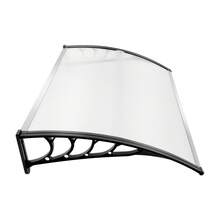 Regenschutzdach, transparentes Vordach für die Eingangstür, Wandmontage, 90 x 150 cm, geeignet für den Einsatz am Bett, im Freien und im Garten.