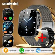 ERUN The Latest Smartwatch With Touch + Physical Buttons, Magnetic Charging, 180 MAh Battery, Water Drink Reminder, Sleep Monitoring, Call Reminder, Message Reminder, Sedentary Reminder, Alarm Reminder, Stopwatch, Bluetooth Calling, Bracelet Finder, Wrist Raise To Light Up Screen, Weather Notification