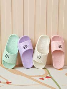 Sandales d'été épaisses à la mode pour femmes, simples et polyvalentes, en EVA antidérapante. Idéales pour la maison, la salle de bain, le dortoir.