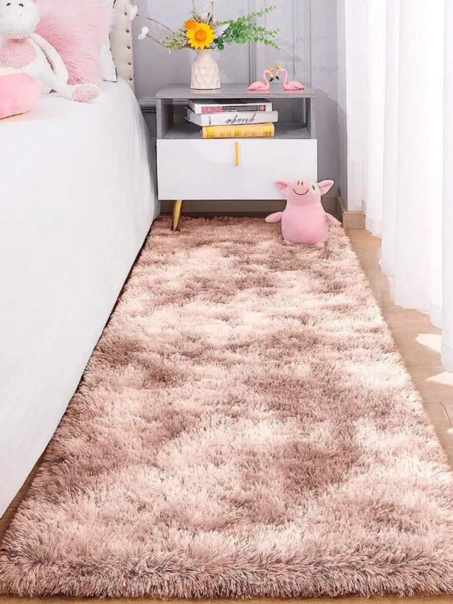 Luxury Soft Shaggy Runner Rug Decoration 1.30 X 0.50 For Hallway And Bedside - 杏色 - 查看 1